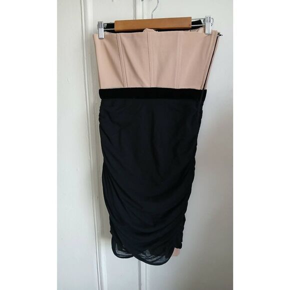Alexander wang womens size 6 beige black bodycon corset dress - Picture 4 of 5